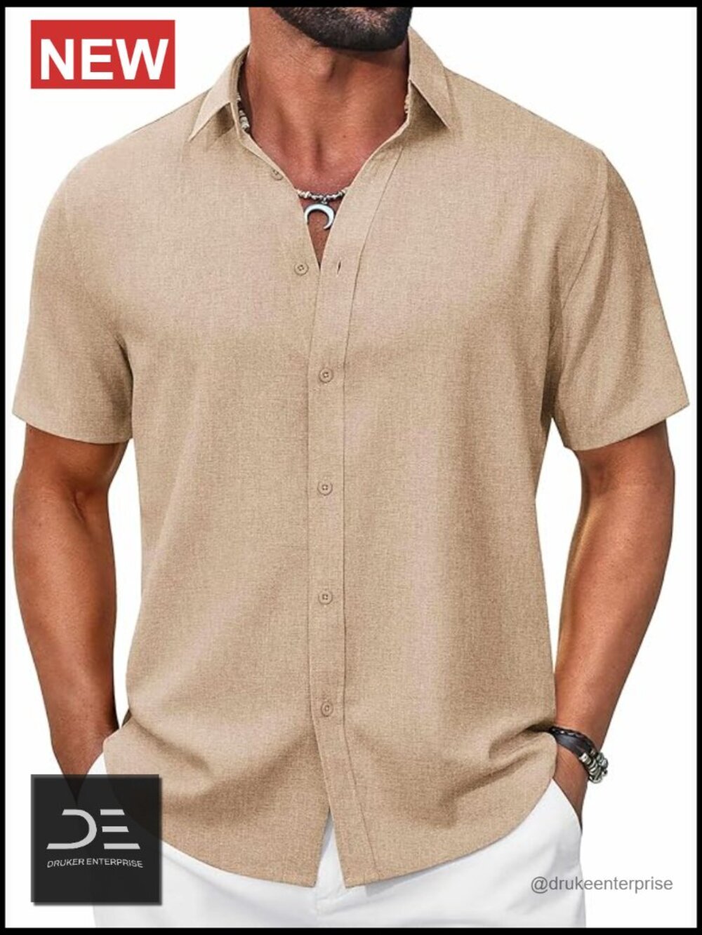 Mens Casual Button Down Shirt Short Sleeve Summer Lightweight Beach Shirt